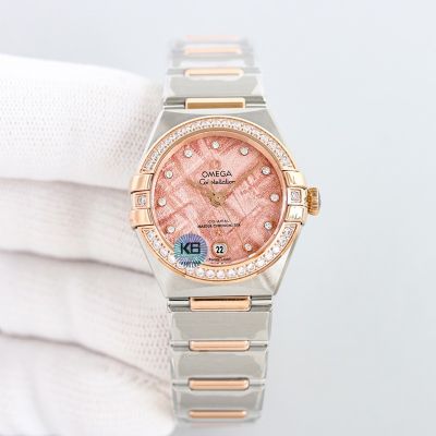 Omega 5th Constellation 29MM 8700 Movement 316L Steel Diamond Bezel Watch